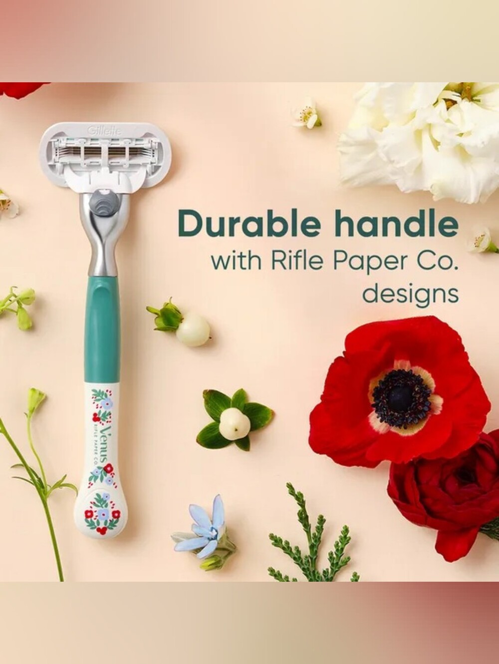 Venus Rifle Paper Co. + Extra Smooth Sensitive Women's Razor - Picture 5 of 8